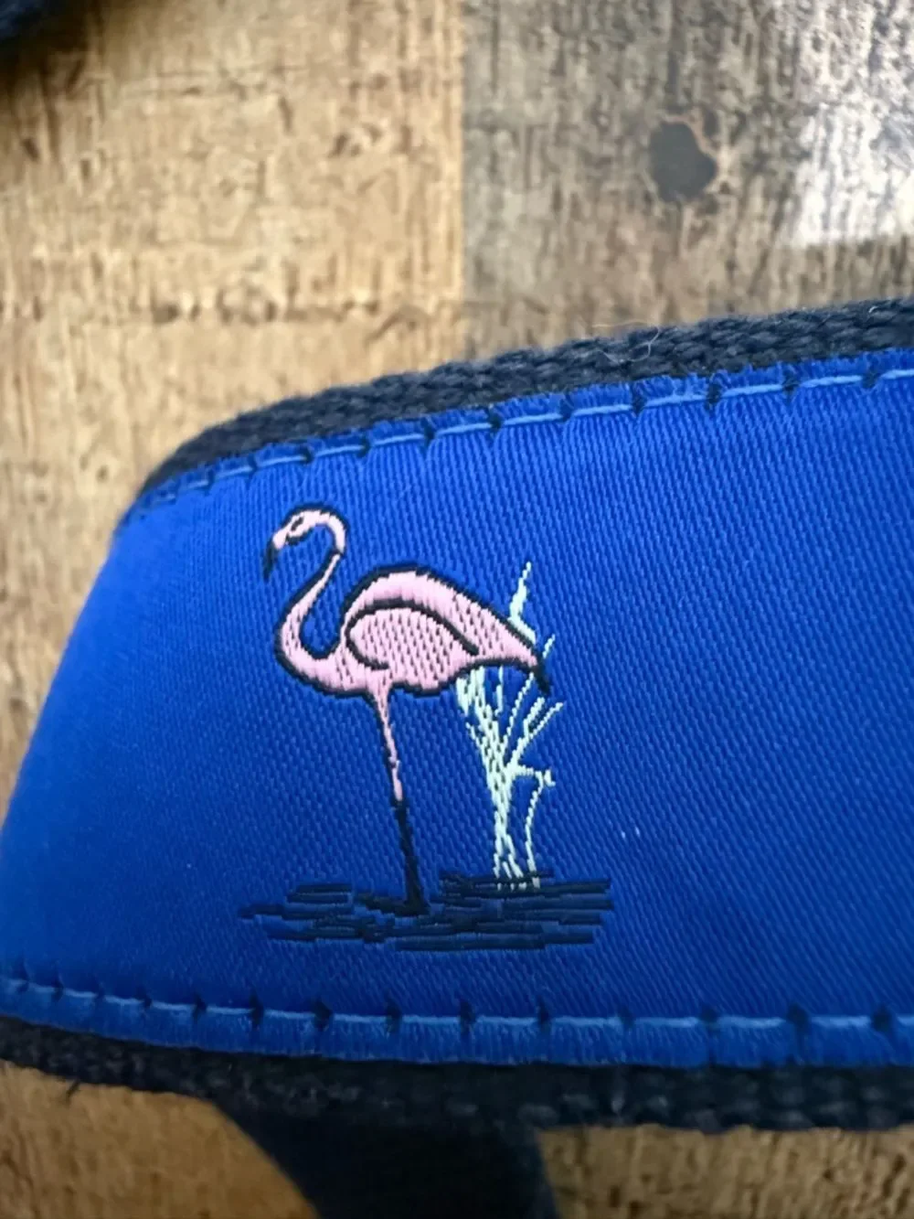 Mens Brooks Brothers Pink Flamingos Embroidered Webbed Belt 40